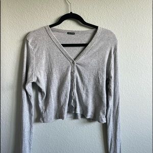 Grey long sleeve button down
